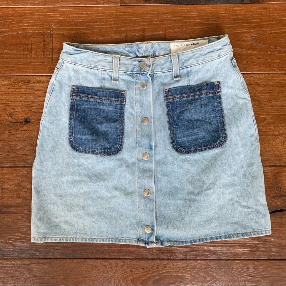 Rag and Bone Pocket Denim Skirt
